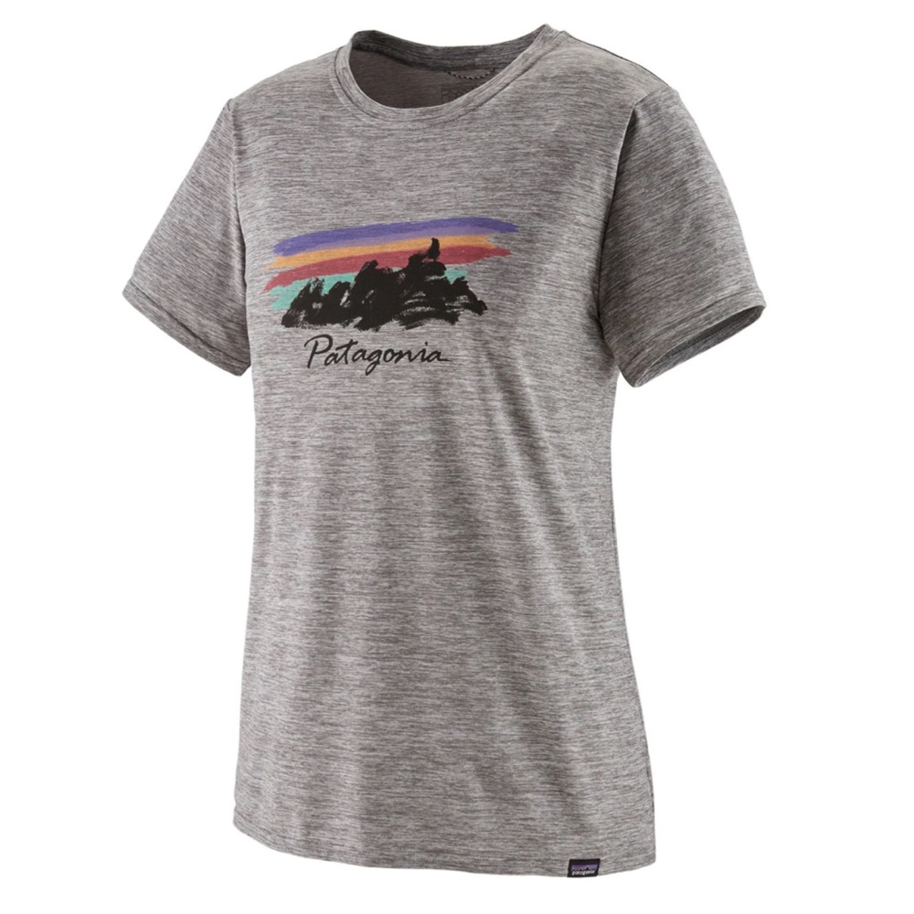 Patagonia Capilene Cool Graphic Short Sleeve Tee Gorp Granola Hiking Outdoors
